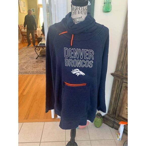 Women’s Broncos Cowl Neck Sweatshirt - Picture 7 of 8